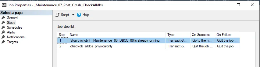 Consistency Check (CHECKDB) – DataSteve